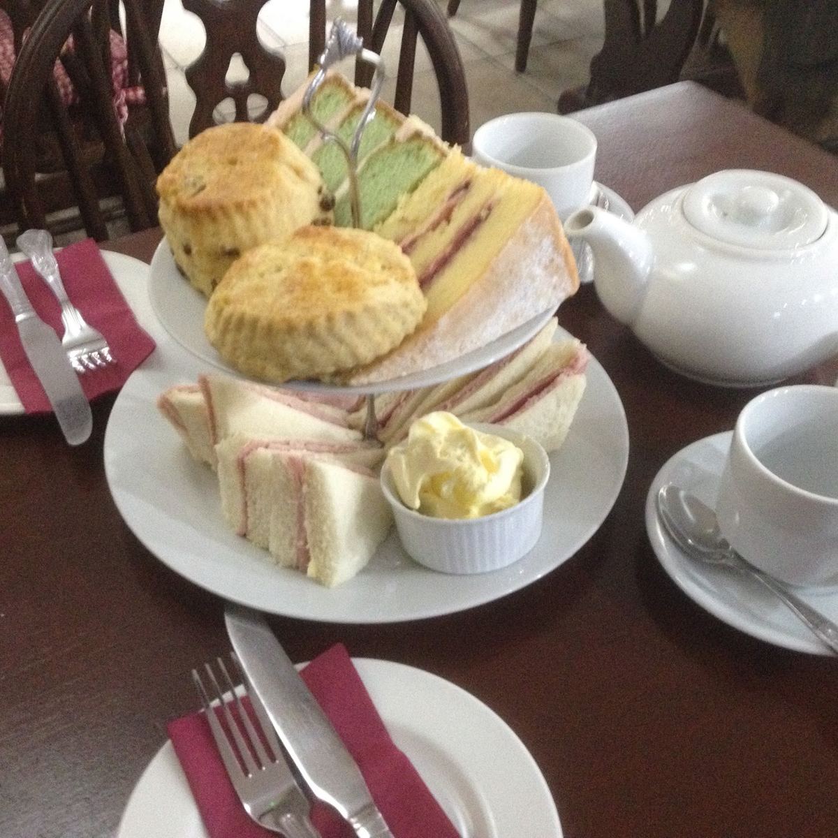 Afternoon tea with homemade scones at The Blenheim Buttery
